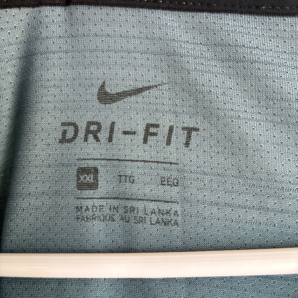 Nike Dri-FIT Running Shirt Mens 2XL Blue Short Sleeve Performance Tee - Picture 2 of 9